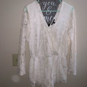white lace romper